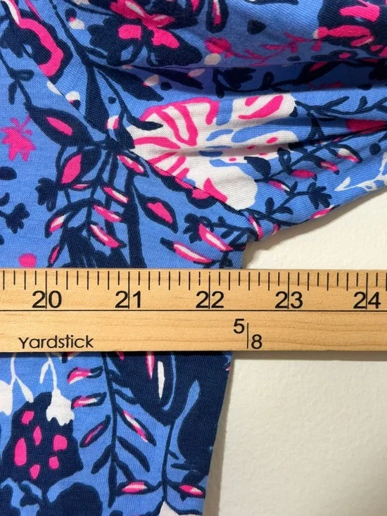 Lilly Pulitzer Geanna Floral Swing Dress Size XXL Blue Pink - Picture 7 of 9